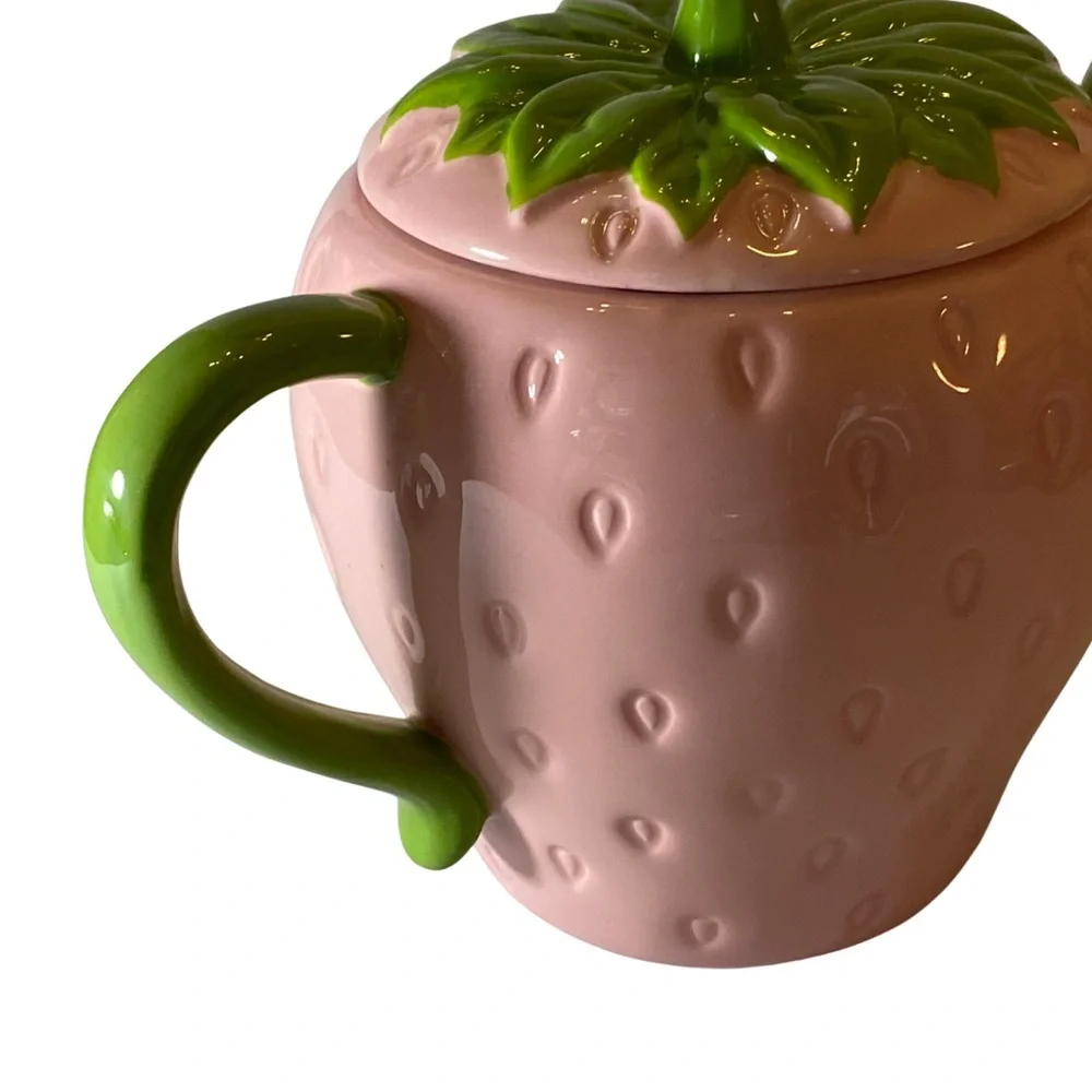 Lang Pink Strawberry Hand Painted Teapot - Picture 7 of 9